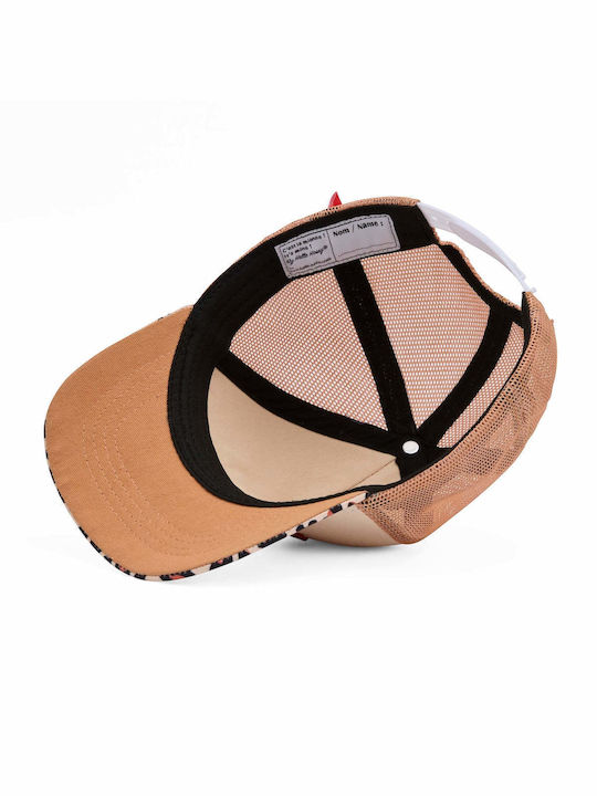 Hello Hossy Kids' Hat Jockey Fabric Beige