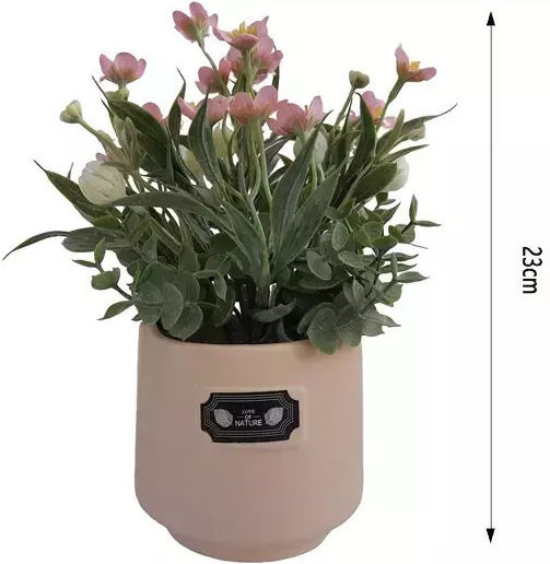 Decorative Potted Plant Pink Flowers