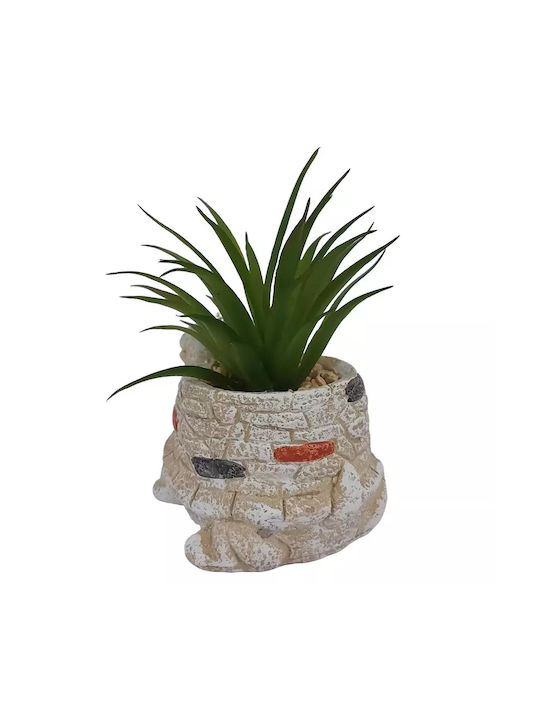 Ghiveci Țestoasă din Ceramică cu Suculent Artificial