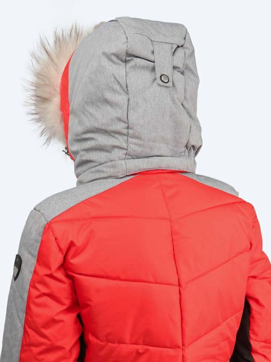 Icepeak Electra Ia 853226659-367 Женско Яке за Ски и Сноуборд Червен