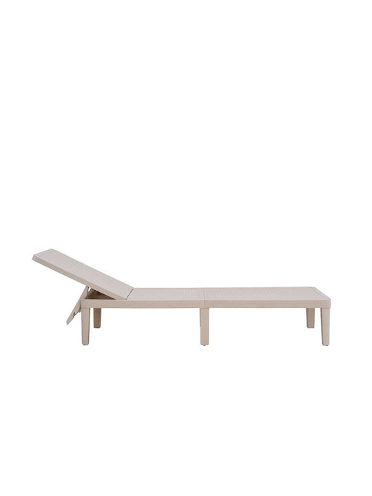 Ξαπλώστρα Πλαστική Seagull Μπεζ 191x55x29εκ.