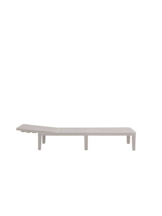 Ξαπλώστρα Πλαστική Seagull Γκρι 191x55x29εκ.