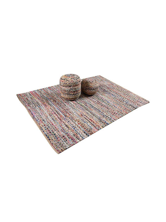 Chindi Covor Rectangular Din paie Multi