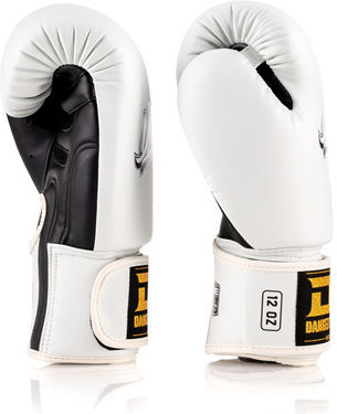 Danger Equipment Boxing Gloves Leather for Match White