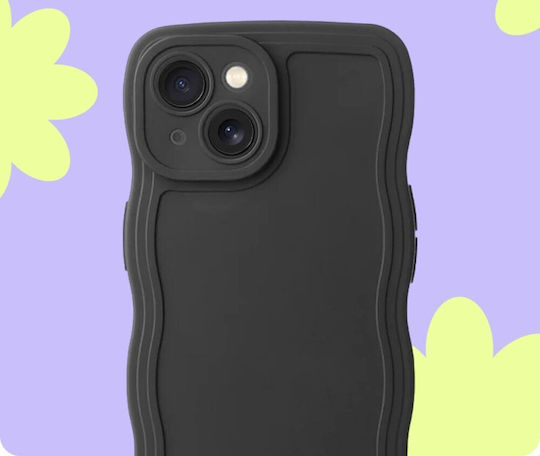 HappyCase Back Cover Silicon Negru (iPhone 14)
