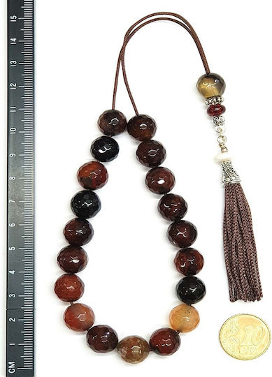 Roloi Komboloi Agate Worry Beads Multicolour 30cm