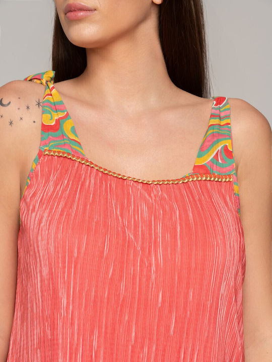 Luna Women's Beachwear Dress Coral