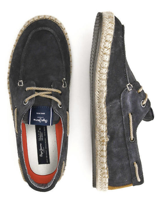 Tourist Deck Leather Men's Espadrilles Ocean