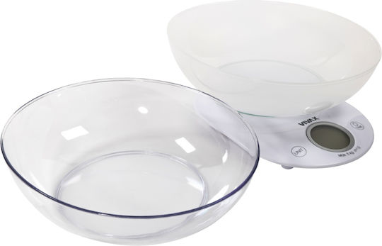 Vivax Digitale Küchenwaage mit Eimer bis 5kg Weiße