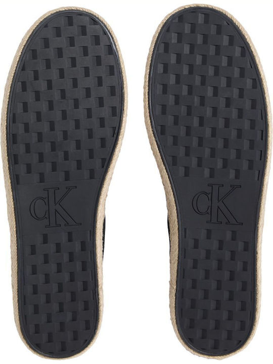 Fabric Men's Espadrilles in Black Color