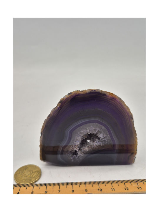 Purple Natural Agate Tabletop Decorative Energy Semi-Precious Stone