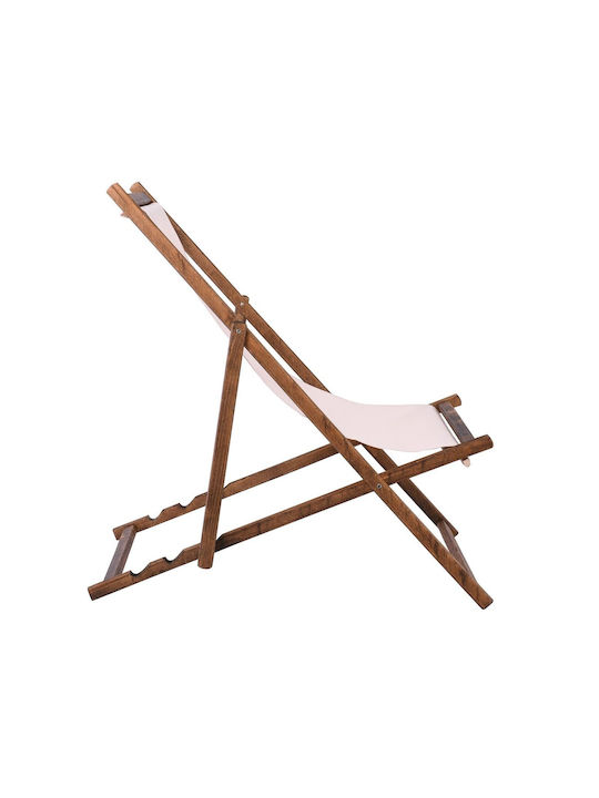 Сезлонг Beech Walnut / Ecru 56x100x80см