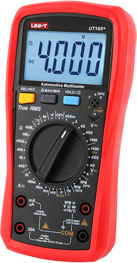 Uni-T Ψηφιακό Πολύμετρο True RMS με Μέτρηση AC / DC / Αντίστασης UT105+