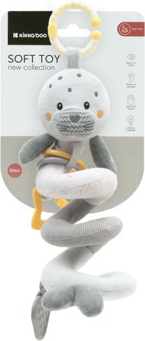 Kikka Boo Spiral Toy for Crib and Stroller with Teether Seally Me for 0++ Months