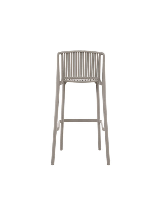 Табуретка Бар За външна употреба от Полипропилен Polly Light Grey 4бр 41x47x100.5см