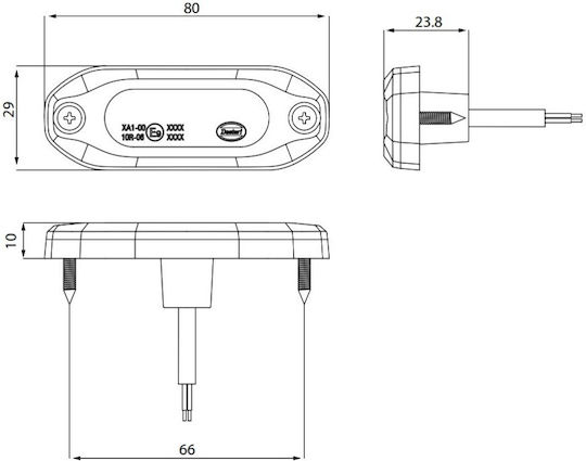 Led Strobo 10v-30v 3 Smd Κόκκινο