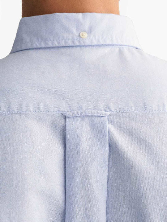 Long Sleeve Cotton Shirt in Regular Fit Light Blue