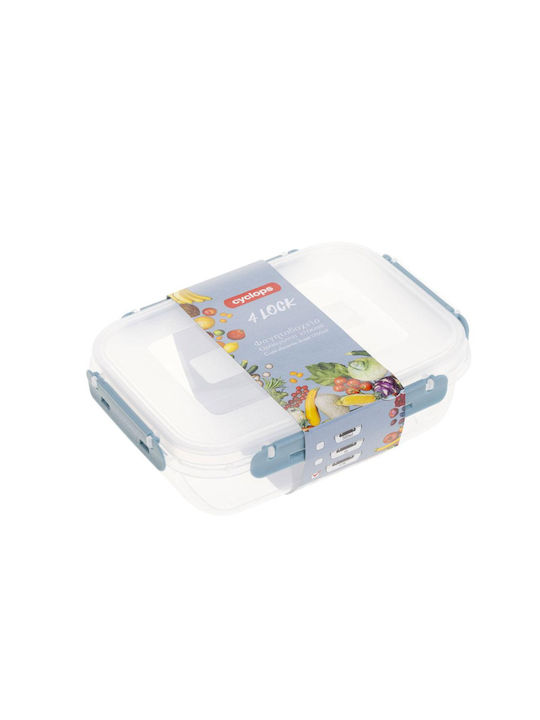 Cyclops Plastic Lunch Box 4Lock Transparent 1000ml