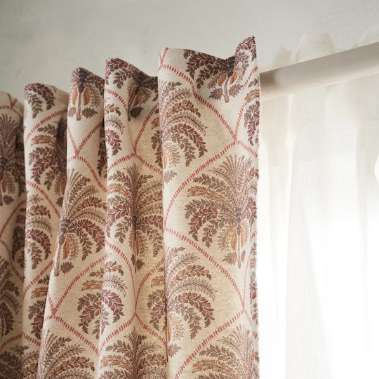 Gofis Home Curtain with Tunnel Beige 140x260cm