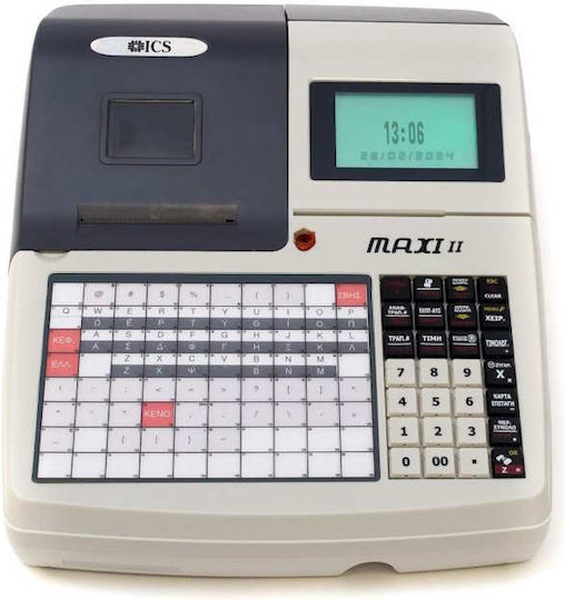 ICS Maxi Ii Ταμειακή Μηχανή Εστιατορίου σε Μαύρο Χρώμα