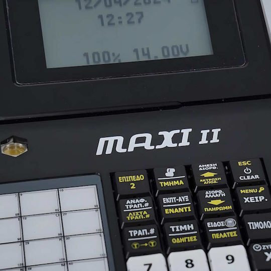 ICS Maxi Ii Ταμειακή Μηχανή Εστιατορίου σε Μαύρο Χρώμα