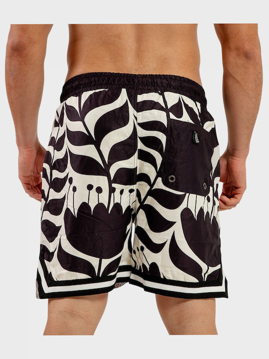 Men's Swimwear Shorts Black - White