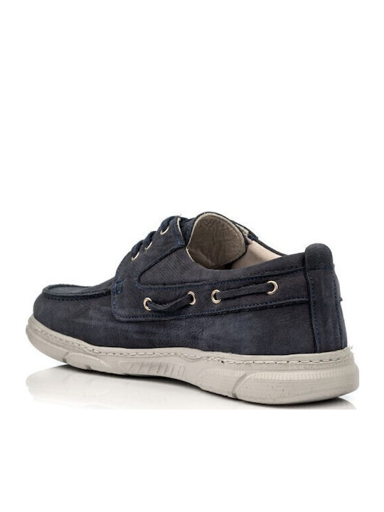 Δερμάτινα Ανδρικά Boat Shoes σε Μπλε Χρώμα
