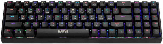 Marvo KG956W Shogo Ασύρματο Gaming Μηχανικό Πληκτρολόγιο 75% με Gamdias διακόπτες και RGB φωτισμό (Αγγλικό US)
