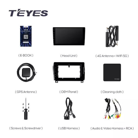 Teyes Auto-Audiosystem für Toyota Tundra 2007-2013 (Bluetooth/USB/WiFi/GPS/Apple-Carplay/Android-Auto) mit Touchscreen 10.2"