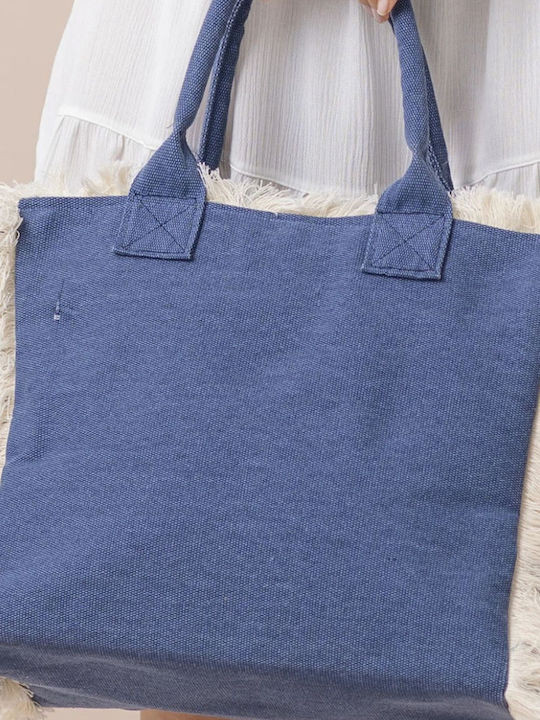 Noidinotte Geantă De Plajă Din Material Textil Albastră