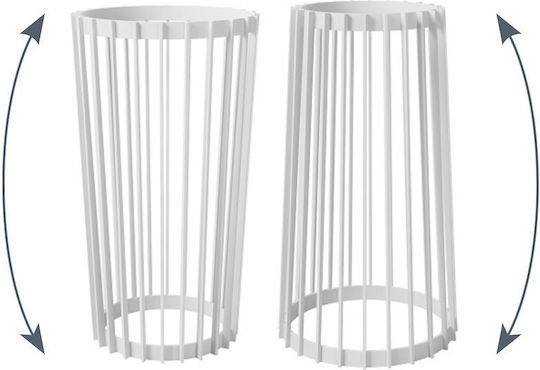 High Double-sided Plant Stand 54h White