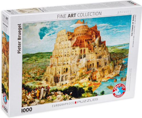 Der Turm Babel von Pieter Brueghel dem Älteren Offiziell Lizenzierter Museums-Puzzle 2D 1000 Teile