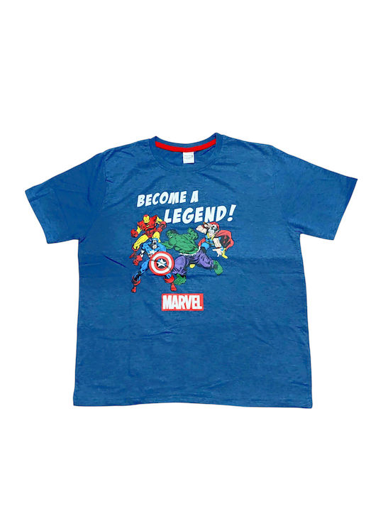 Marvel Παιδική Πιτζάμα Καλοκαιρινή Μπλε