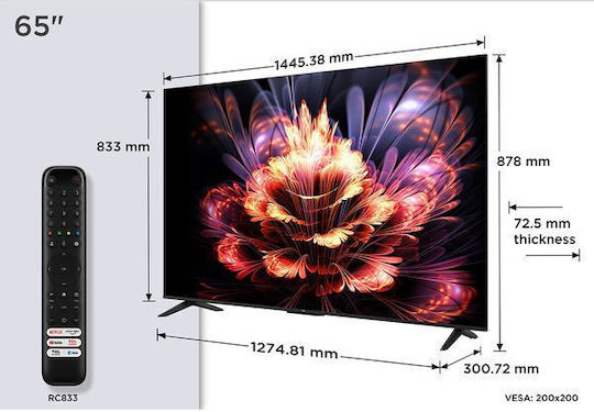 TCL Smart Television 75" 4K UHD LED 75V6C HDR (2025)