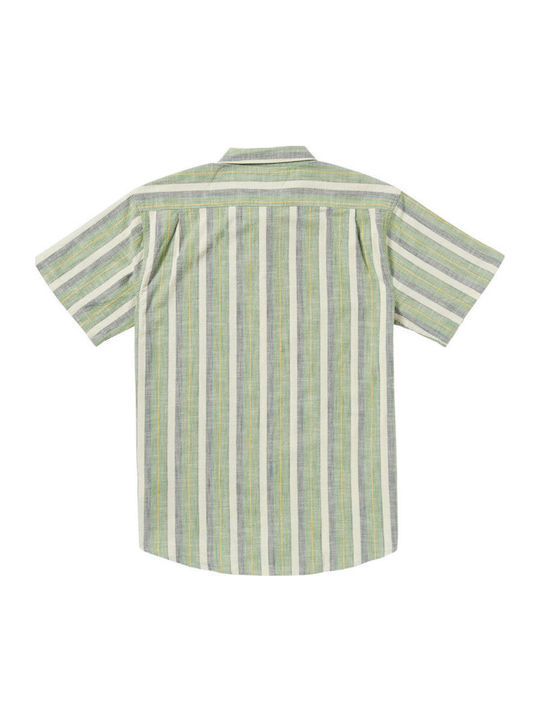 All Day Short-sleeved Shirt Striped Moss