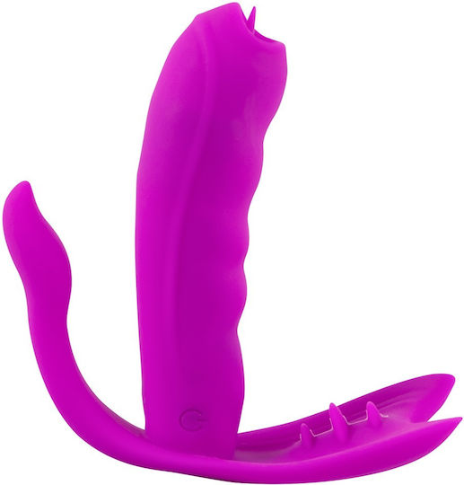 Javida Licking Panty Vibe Mini Δονητής για Ζευγάρια με Απομακρυσμένο Έλεγχο 10cm Ροζ