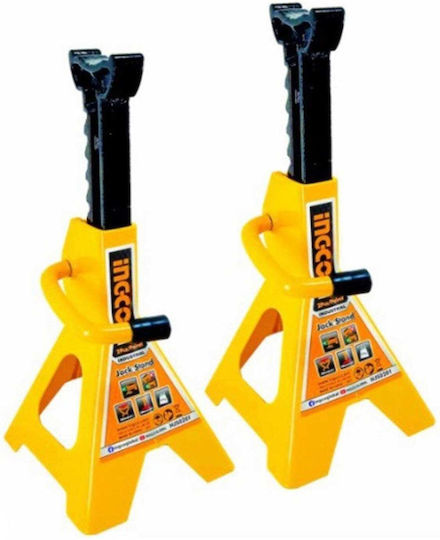 Ingco Set Car Support Stands for Vehicles with Lifting Capacity up to 3 Tons