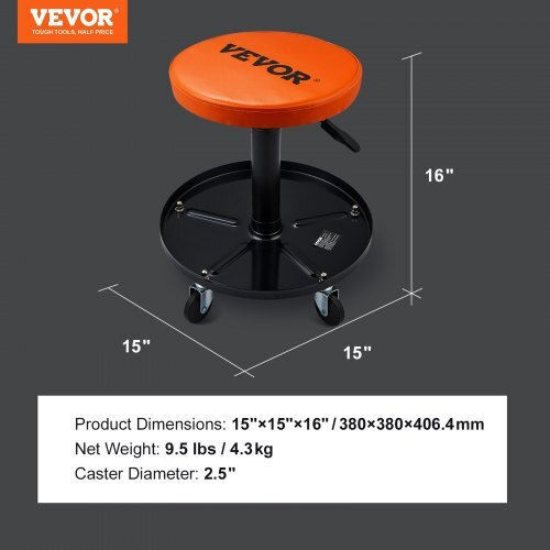 Vevor Σκαμπό Εργασίας με Μέγιστο Φορτίο 113kg και Αποθηκευτικό Χώρο