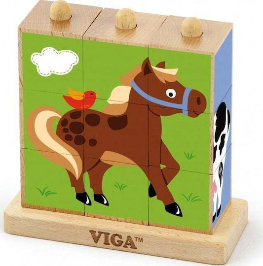 Holz Kinderpuzzle Farm 9pcs Viga Toys