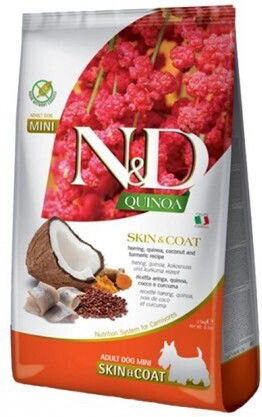 Farmina Quinoa 2.5kg Dry Food Diet, Grain-Free for Adult Small Breed Dogs with Herring and Liver