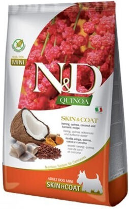 Farmina Quinoa 7kg Dry Food Diet, Grain-Free for Adult Small Breed Dogs with Herring and Liver