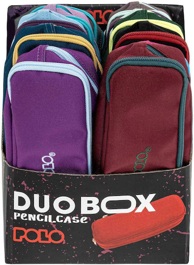 Polo Duo Box Pencil Case with 2 Compartments Green