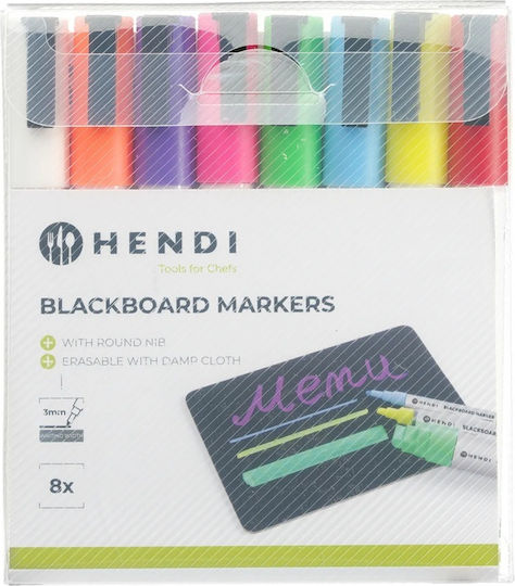 Marker Set Whiteboards 3mm Tip 8 Pieces Hendi 664278