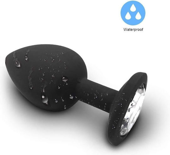 Smd Diamant Silikon Butt Plug Anal Plug Silikon 8cm Mittel Schwarz