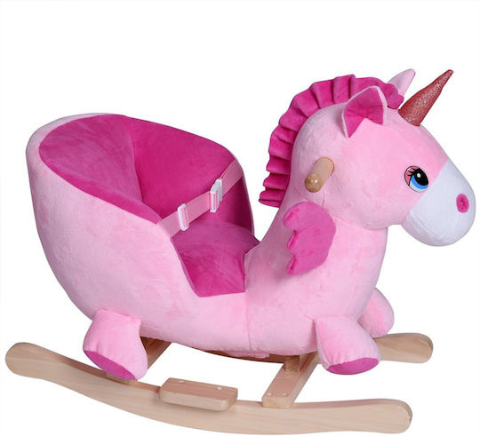Deuba Unicorn Jucărie cu leagăn Unicorn pentru 10++ luni pentru greutate maximă de 45kg Roz