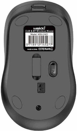 Makki MSX-2401 Ασύρματο Bluetooth Ποντίκι Μαύρο