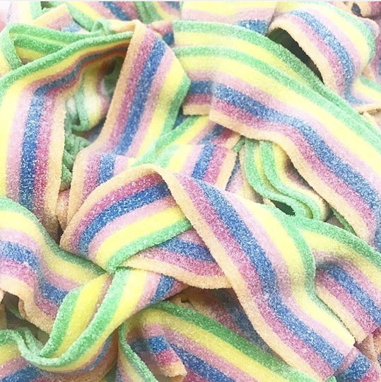 Fini Candy Saure Streifen Zungen Regenbogen 90g