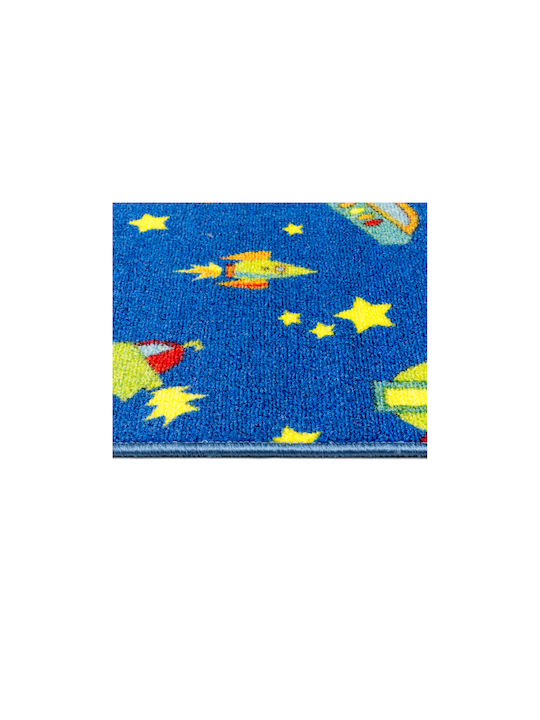 Παιδικό Χαλί Playroom Διάστημα Μπλε 133x190