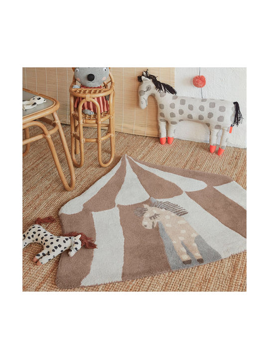 OYOY Covor Pentru Copii Din Lână Maro 100x90cm Grosime 90mm
