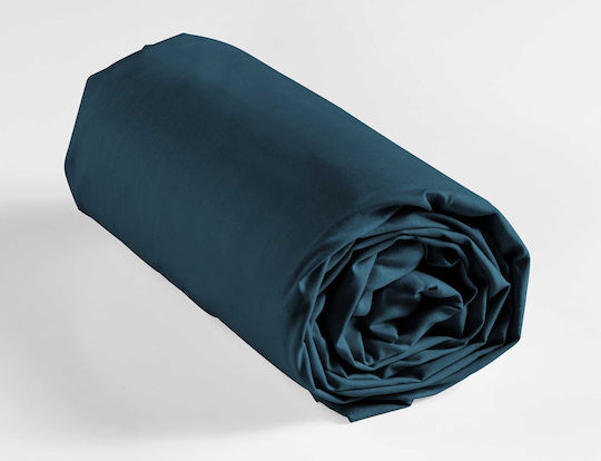 Sheet Super-Double with Elastic 160x200+30cm. L-c Lina Blue